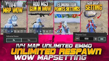 1v4 Map Totorial Wow Map | Tdm Display kill Not Count | Add Mg3 Gun In Wow Map | Gun Drop Settings