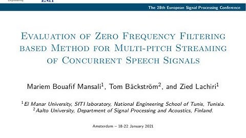 Evaluation of Zero Frequency Filtering Based Method for Multi-pitch Streaming of Concurrent Speech..