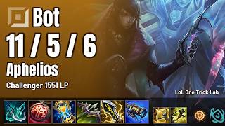 Aphelios vs Ezreal — the botlane matchup was never close (Challenger ADC)