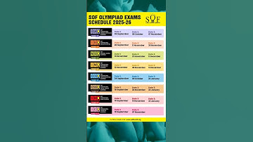 SOF olympiad Exams Shedule 2025-2026 #olympiad #sof #igko #imo #nso #iho #isso #icso