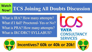 What is IRA , IRC, DRC and PRA Exam with 60k🔥 Incentives cutoff 80+ 55+ marks | what is I fail? #tcs