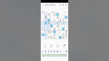 05 NOVEMBER 2020 - SUDOKU DAILY CHALLENGE