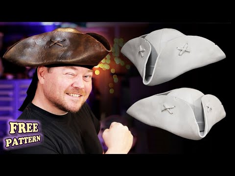 How to Make A Pirate Hat out of Foam - Free Pattern - DIY Cosplay Tricorn Hat