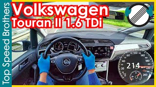 VW Touran II 1.6 TDI (2018) AUTOBAHN POV TOP SPEED 🚀 #TopSpeedBrothers
