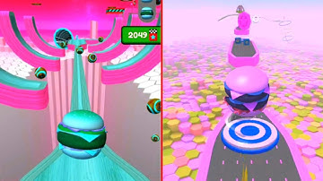 Going Ball vs Action Ball, walkthrough gameplay , IOS Android Ball Colour Run New Update ( part: 76)