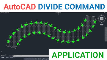 CREATE PLANTS ALONG PATH WAY | AutoCAD DIVIDE COMMAND