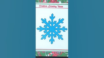 Christmas Snowflake Drawing ❄️Easy & Beautiful Winter Art for Beginners