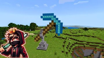 Minecraft Pickaxe Statue Tutorial 1.21-How to Build a Pickaxe Statue