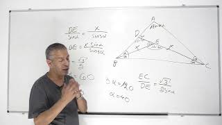 פתרון בגרות 581 חורף 2016 שאלה 5-טרגונומטריה עם מעגל.