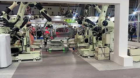 IREX 2025 - Kawasaki Robotics - Live Demo - Moving AGV positioning to Spot Weld