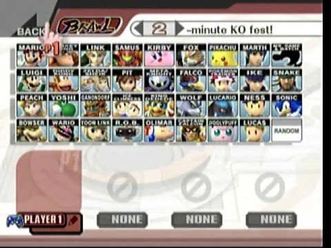 Super smash bros brawl character moves list wii