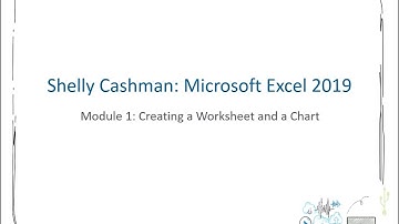 Excel Module 1 Walkthrough