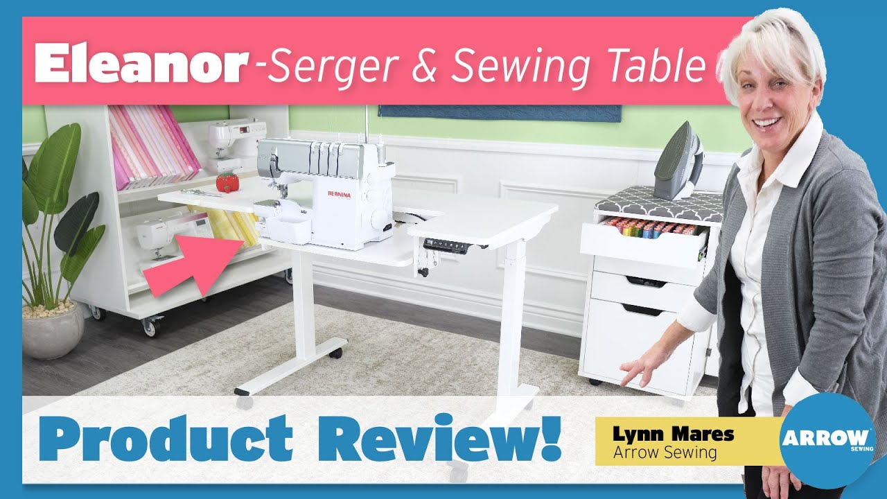Arrow Eleanor Adjustable Height Serger & Sewing Table