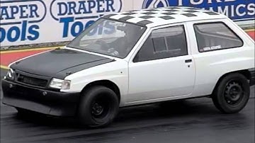 First Vauxhall Nova to run 10s 10.9 Santa Pod (10 second)