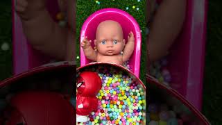 Satisfying Video l How to Make Rainbow Bathtubs into Mixing Slime with Glitter Pool Cutting ASMR