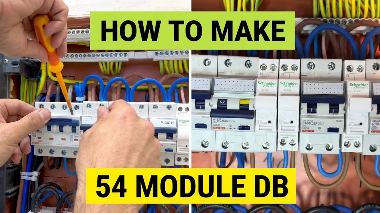 48 Module Row Db How to make 54 module DB with RCBOS - YouTube