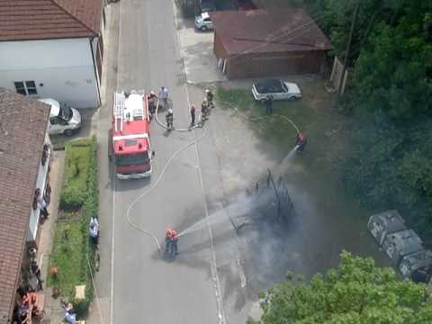 SchauÃ¼bung der Jugendfeuerwehr der FFW Rottenburg Abteilung Bad Niedernau ablÃ¤sslich des 125. JubilÃ¤ums der Freiwilligen Feuerwehr am 14. Juni 2009. Fahrzeug: LF8/6