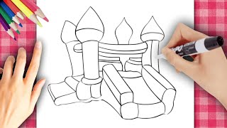 Comment dessinerun jouet gonflable - SLIDE - PARC AQUATIQUE