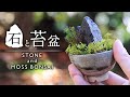 おちょこで作る石と苔の豆盆栽 マキタ電動ドリル【Bonsai diary 盆栽日記 12/18】初心者の簡単ミニ盆栽の作り方 やり方  冬 DIY moss iphone13pro EOS R5撮影