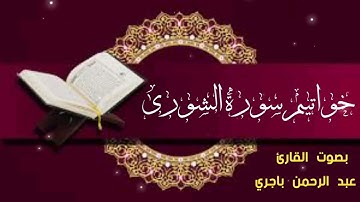 خواتيم سورة الشورى بصوت القارئ عبد الرحمن باجـري