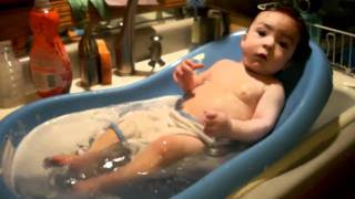 Zachary in the bath