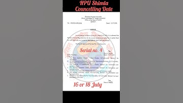 HPU Shimla councelling date change 2024 re schedule #hpu #exam #important #trending