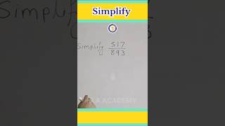 Simplify Fractions in Seconds | Maths Trick You Must Know!#fractiontricks#simplification#mathstricks