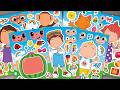 [🎁paper diy🎁] CoComelon Sticker Book Fun with JJ, TomTom and YoYo | Learning Activity for Toddlers