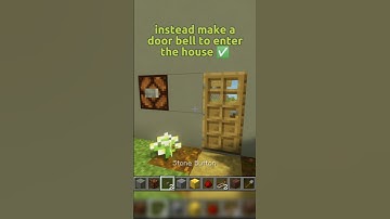 Minecraft doorbell tutorial: ideas for house #minecraft #minecrafthouse #howtobuild
