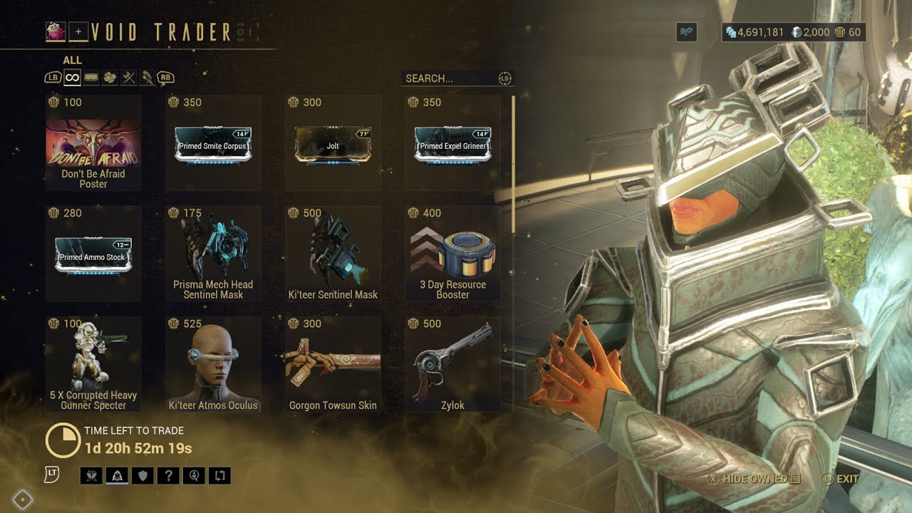 Warframe: Baro ki'teer console [22nd April 2022]