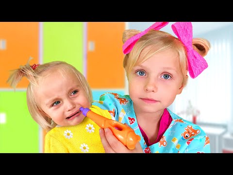 Head Shoulders Knees and Toes | Alice pretend play doctor with simple Nursery Rhymes & Kids Songs