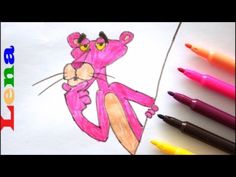 Rosaroten Panther zeichnen / ausmalen - How to draw the pink Panther ...