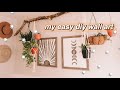 DIY boho wall art // simple watercolor moon phase and sun art