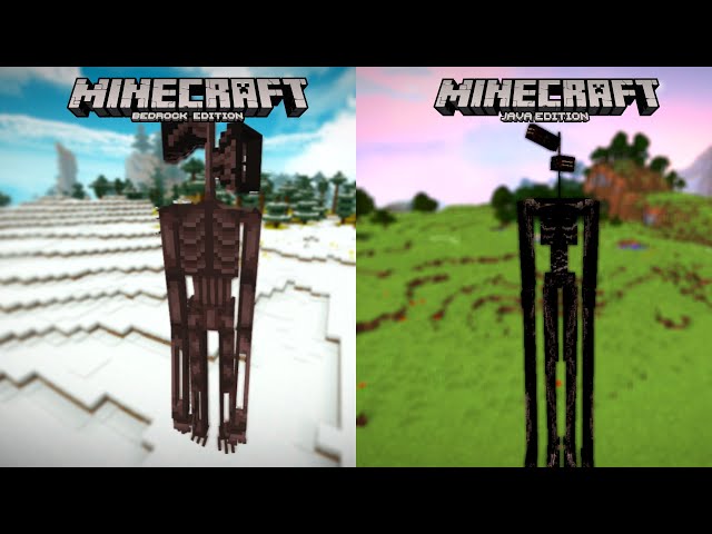 Siren Head Java Vs Siren Head PE (Bedrock) Comparison | Minecraft class=