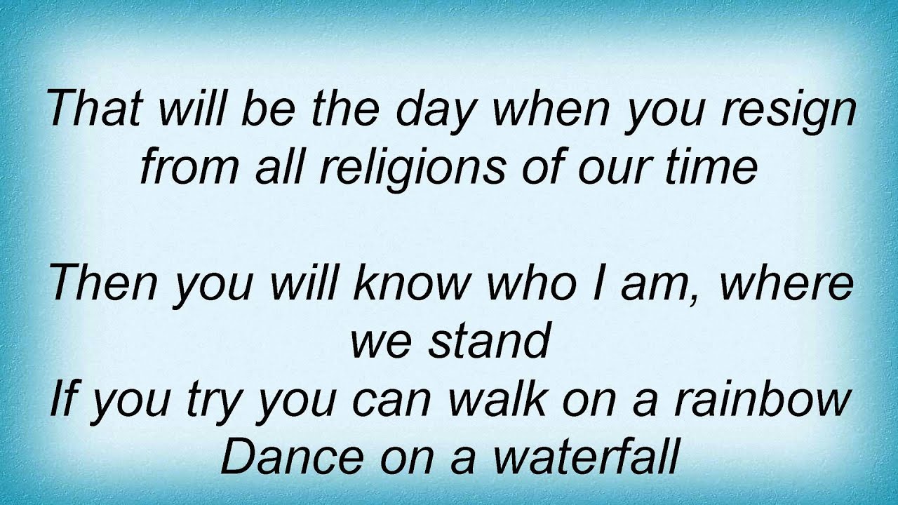 16109 Orange Blue - Dance On A Waterfall Lyrics - YouTube