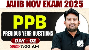 JAIIB Exam Preparation | JAIIB PPB Previous Year Questions -2 | PPB JAIIB 2025 | by Arvind Sir