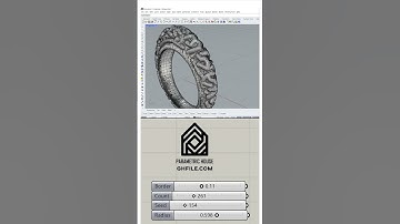 Rhino Grasshopper Heteroptera (Parametric Ring) #shorts