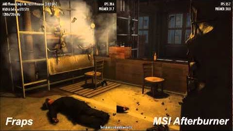 Fraps vs MSI Afterburner video capture test