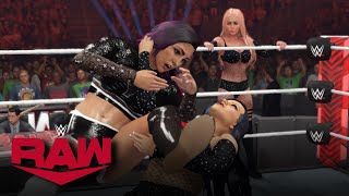 WWE 2K23 RAW THE IICONICS VS JENNIFER BABE & MADISON + SASHA BANKS & NAOMI ATTACKS