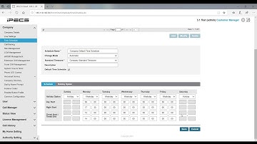 How to set up and manage time schedules and holiday options on the iPECS Cloud Portal