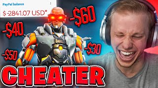 I Spectated a Cheater That Went BROKE Buying SKINS in Overwatch 2...