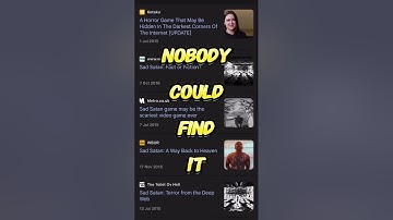 The Dark Web Video Game (Sad Satan)