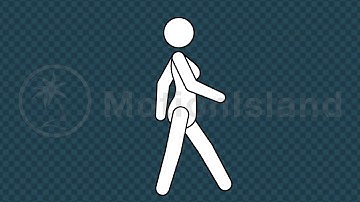 Female Walk Cycle Stick | Video & After Effects Project