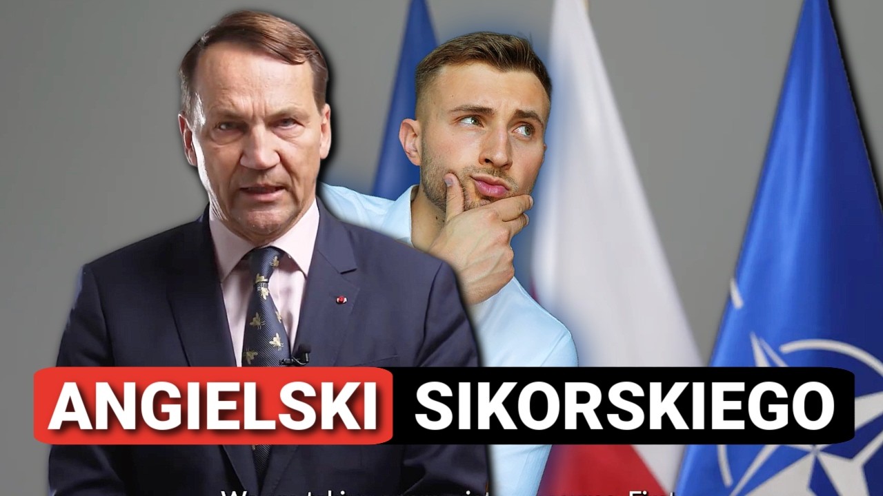 Jak Sikorski mówi po angielsku o rosyjskim dronie? 🇬🇧 (Native speaker analizuje)