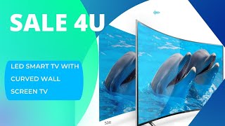 led smart tv | curved wall screen tv| 55 hd 1920x1080 remote advertising display