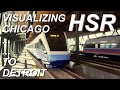 Visualizing high speed rail from chicago to detroit