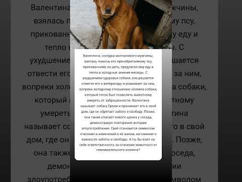 Спасение на цепи: как Грей обрел свободу благодаря Валентине 🐾✨ #история #животные #собака