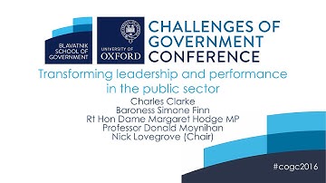 Transforming leadership and performance in the public sector