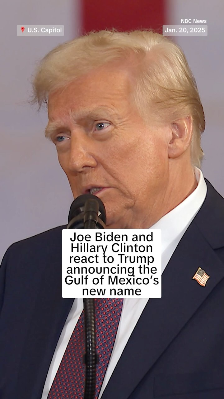Joe Biden and Hillary Clinton react to Trump announcing the Gulf of Mexico's name change