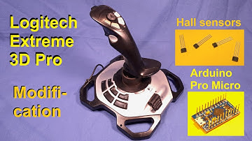 Logitech Extreme 3D Pro modification using Arduino, Hall sensors and joystick